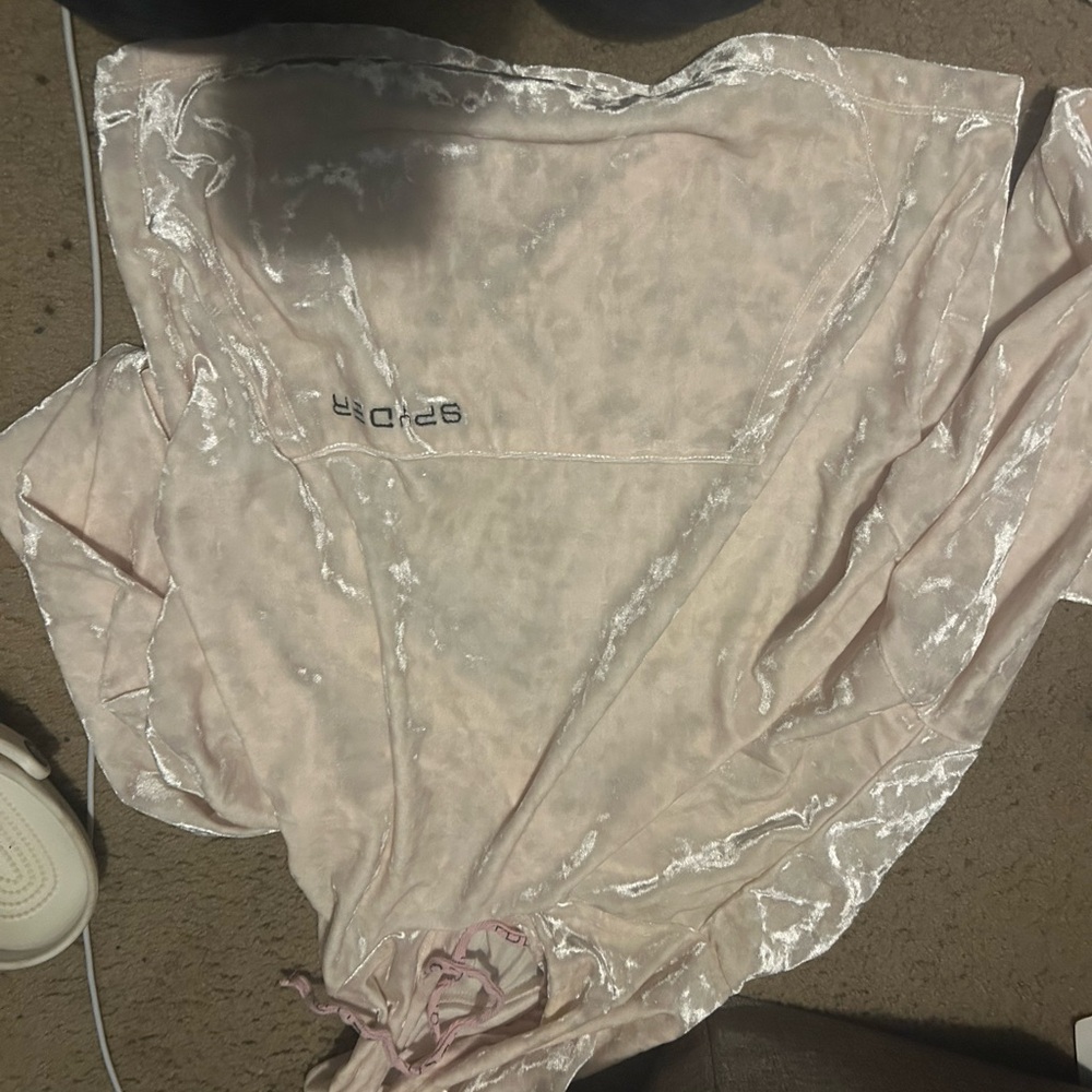 Spyder Cream Velvet Hoodie